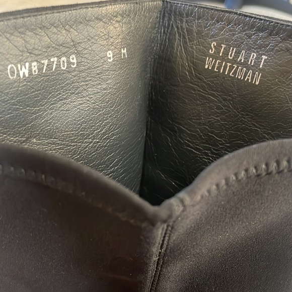 Stuart Weitzman Black Suede Wedge Knee High Boots - Picture 7 of 7